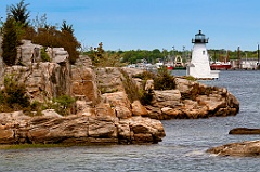 Palmer Island Light in New Bedford Harbor in Massachusetts